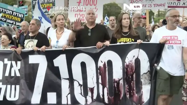 Video thumbnail for Israelis mark 1,000 days since 7 October attack
