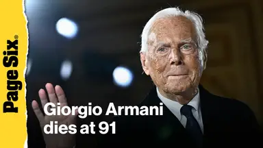 'Video thumbnail for Giorgio Armani, legendary fashion designer, dies at 91'