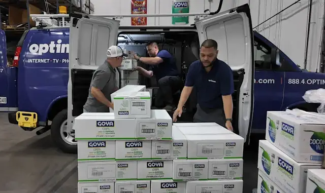 Video thumbnail for Goya helps fill backpacks for News 12 back-to-school giveaways