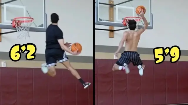 Video thumbnail for They Couldn't Believe We Jump So High: 5'9 And 6'2 Dunkers Take Over Gym