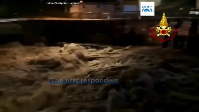 Video thumbnail for Extreme weather: torrential rain and flooding in Liguria, Lombardy and Tuscany