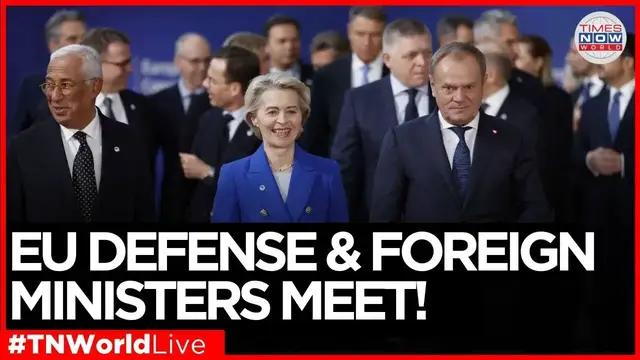 'Video thumbnail for LIVE NEWS | EU Leaders Hold Crucial Defense and Foreign Affairs Talks | Times Now World'