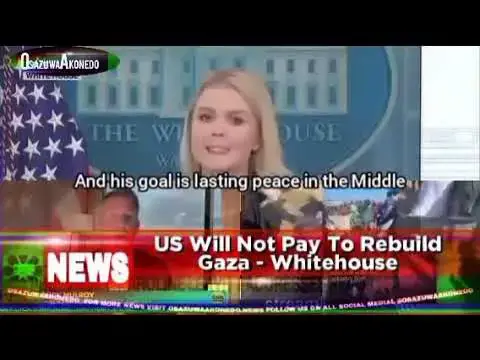 Video thumbnail for US Will Not Pay To Rebuild Gaza - Whitehouse