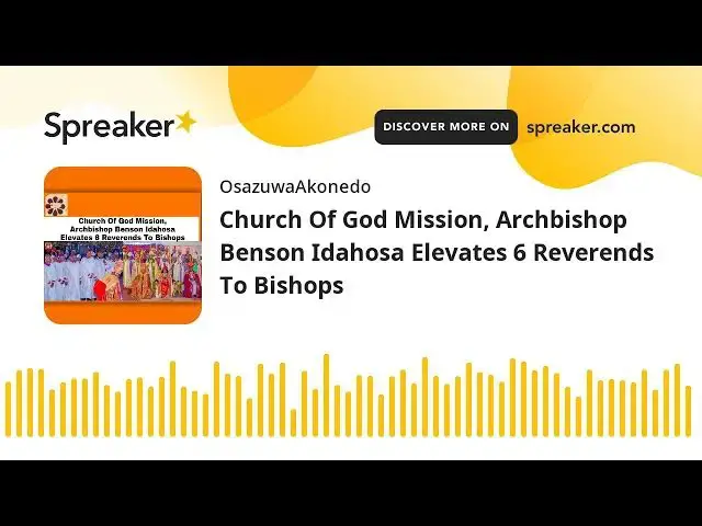 Video thumbnail for Church Of God Mission, Archbishop Benson Idahosa Elevates 6 Reverends To Bishops