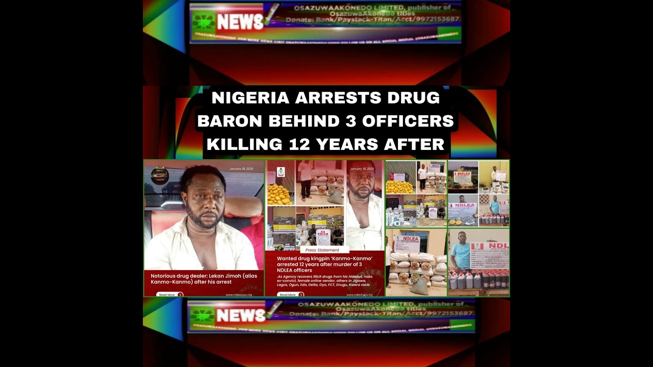 Video thumbnail for Nigeria Arrests Drug Baron Behind 3 Officers Killing 12 Years After