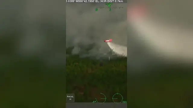 Video thumbnail for France: Australian firefighters support southern France wildfire operations with Chinook helicopter.