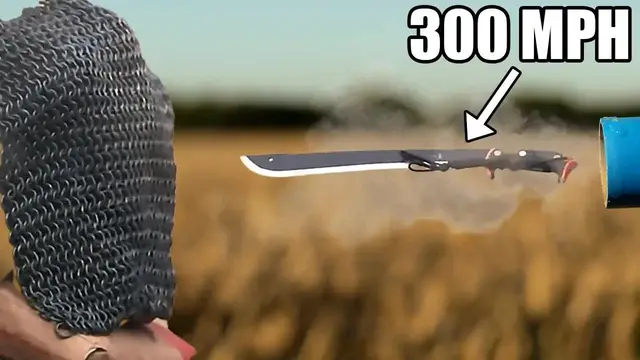 Video thumbnail for Impact Test: Chainmail vs. Air Cannon & Steel Ball Projectile