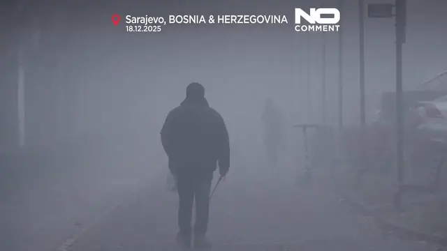 Video thumbnail for Sarajevo faces severe pollution and fog, residents advised to stay indoors