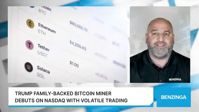 'Video thumbnail for Trump Family-Backed Bitcoin Miner Debuts On Nasdaq With Volatile Trading'