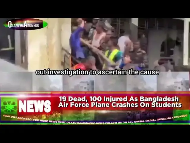 'Video thumbnail for 19 Dead, 100 Injured As Bangladesh Air Force Plane Crashes On Students'
