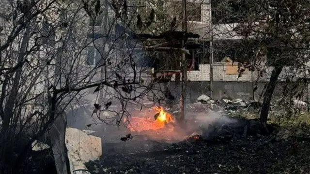 'Video thumbnail for Russian shelling kills at least two people in Kherson'