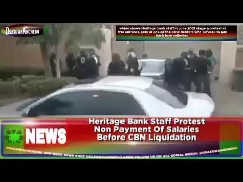 Video thumbnail for Heritage Bank Staff Protest Non Payment Of Salaries Before CBN Liquidation ~ OsazuwaAkonedo