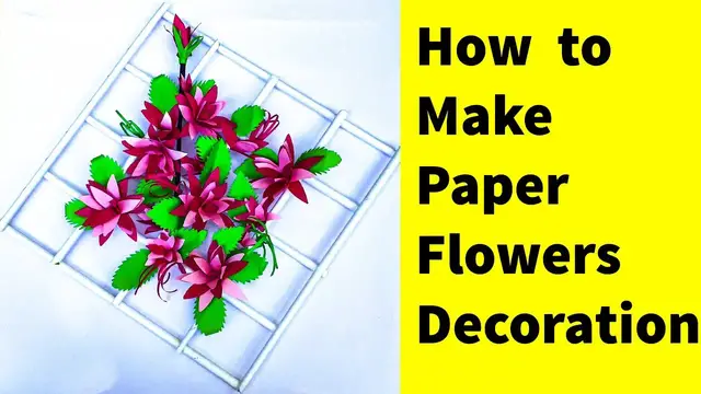 Video thumbnail for How to Make Paper Flowers Decoration | Decoration Ideas | Paper Flower Wall Hanging