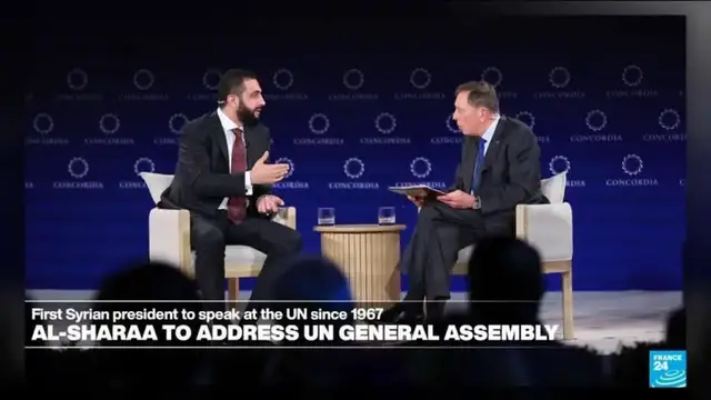 'Video thumbnail for Al-Sharaa at the UN : The evolution of US-Syria relations and the key figures behind it'
