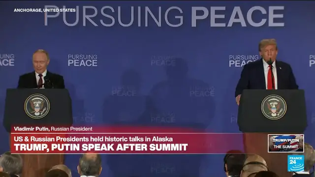 'Video thumbnail for REPLAY: Trump and Putin give joint press conference after Ukraine talks, take no questions'
