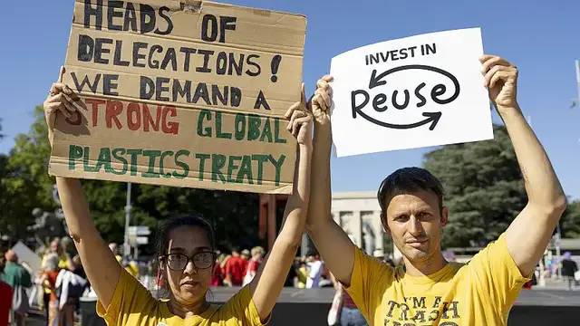 'Video thumbnail for Final push for global plastics treaty in Geneva'