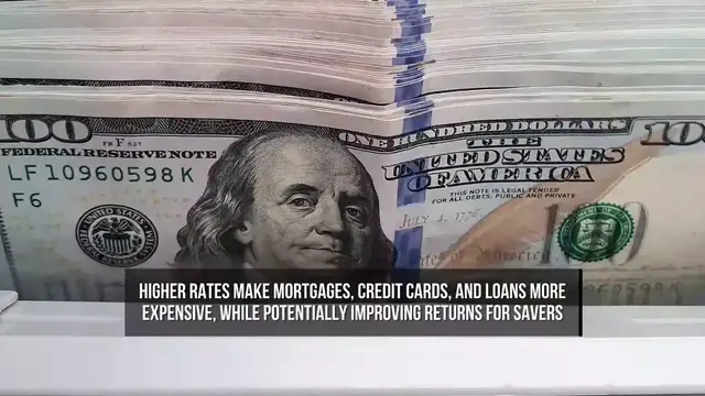 Video thumbnail for US Federal Reserve Raises Interest Rates for First Time in Three Years.