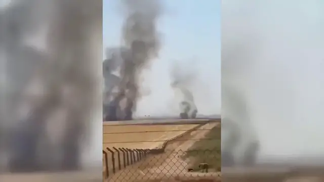 Video thumbnail for Iraq: Explosions Near Erbil Airport After Iranian Drone Strike.