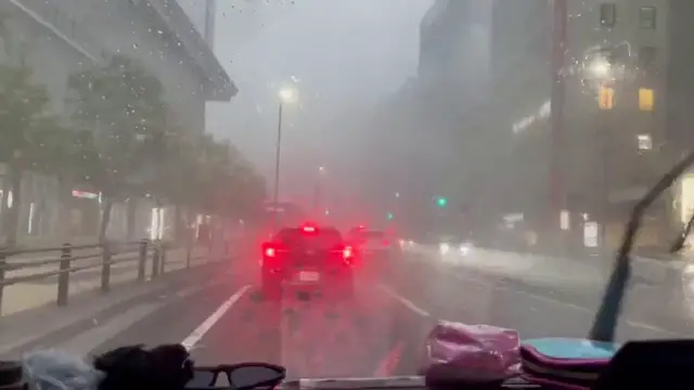 Video thumbnail for Japan: Sudden Downpour Hits Nagoya, Causing Power Outages.