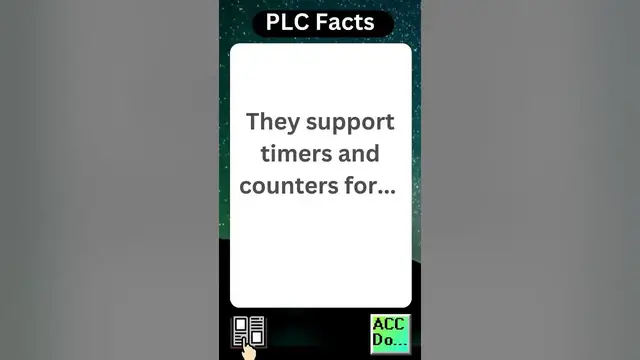 Video thumbnail for PLC Facts - support timers and counters for...