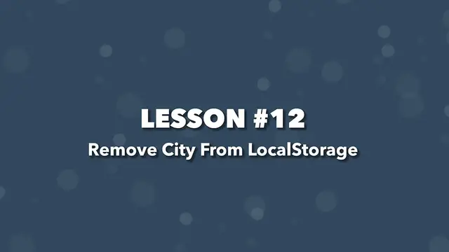Video thumbnail for Weather App Build (Vue 3 & Tailwind) #12 - Removing Cities
