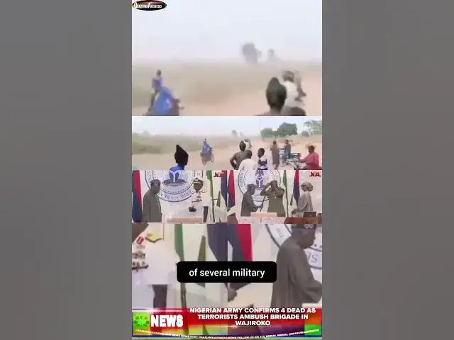 Video thumbnail for Nigerian Army Confirms 4 Dead As Terrorists Ambush Brigade In Wajiroko
