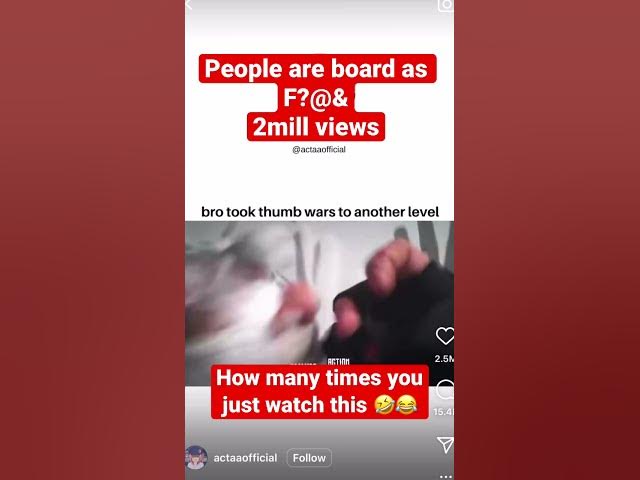 Video thumbnail for People are board as F$@& 2 dope ninja thumbs #foryou #funnymoments #creative