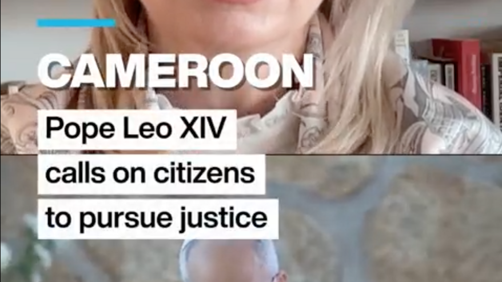 Video thumbnail for Cameroon: Pope Leo XIV urges citizens to pursue peace