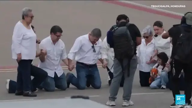 Video thumbnail for Honduran ex-president returns home after Trump pardon