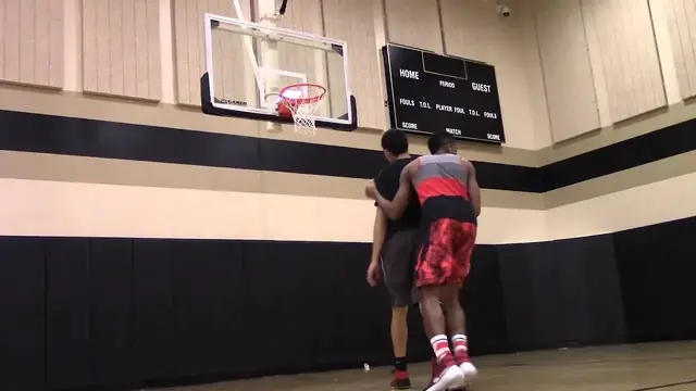 'Video thumbnail for Isaiah Rivera First 360 Between The Legs Dunk!! Ft. Steven, CJ, Jeff'