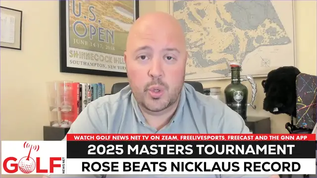 Video thumbnail for Justin Rose broke Jack Nicklaus' Masters record on Thursday