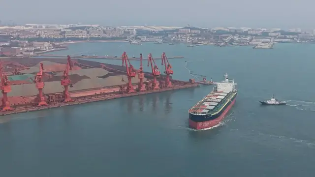 Video thumbnail for China: Qingdao Port Ore Terminal.