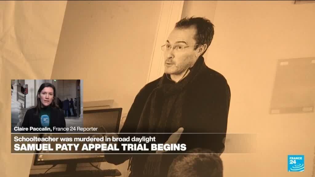 Video thumbnail for Appeals trial begins over murder of French teacher Samuel Paty