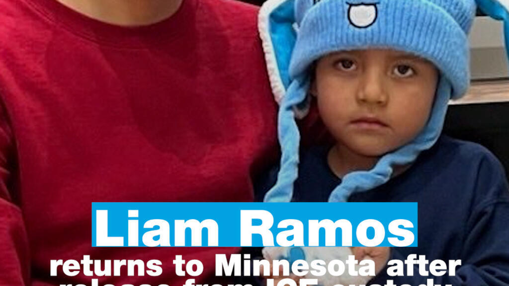 Video thumbnail for Liam Conejo Ramos returns to Minnesota after release from ICE custody