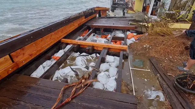 Video thumbnail for US, Los Angeles: Long Beach Peninsula Faces More Coastal Flooding Waves Cause Wreckage Part 2.