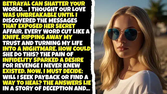 'Video thumbnail for Betrayed and Unleashed My Journey from Hurt to Vengeance Cheating Wife Stories Reddit Cheating'