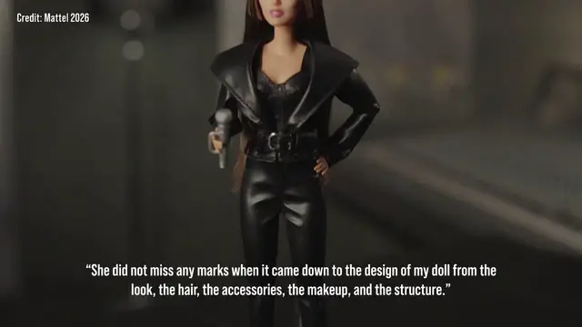 Video thumbnail for Miley Cyrus honoured with her own Barbie doll.