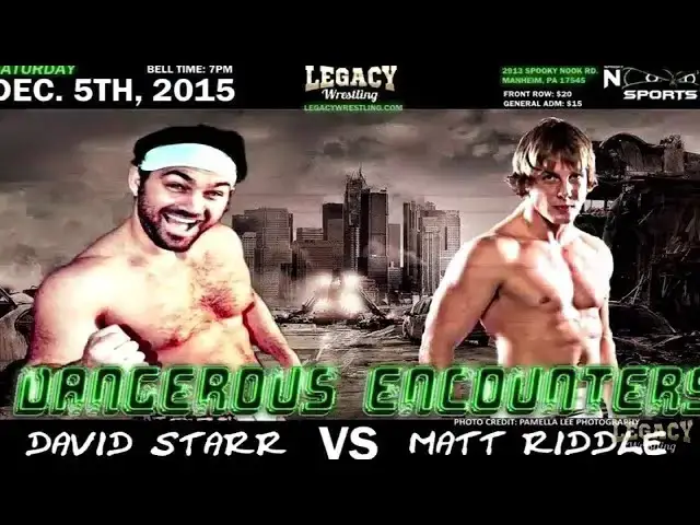 Video thumbnail for David Starr vs. Matt Riddle - Legacy Wrestling [FREE MATCH]