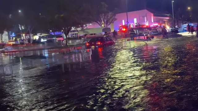 Video thumbnail for Torrential rain floods New York City’s streets and subway