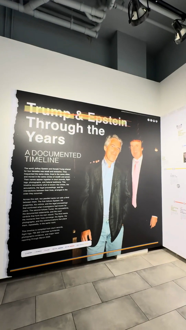 Video thumbnail for NYC exhibit displays millions of Epstein files to spotlight US corruption