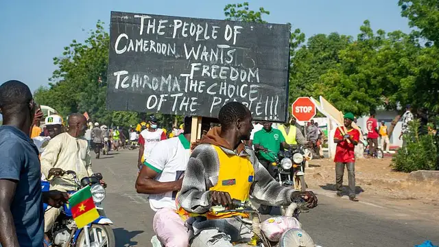 'Video thumbnail for Protests in Cameroon following Paul Biya's election as citizens demand change'