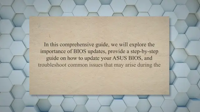 Video thumbnail for Maximizing Your ASUS Performance: A Comprehensive Guide to BIOS Updates