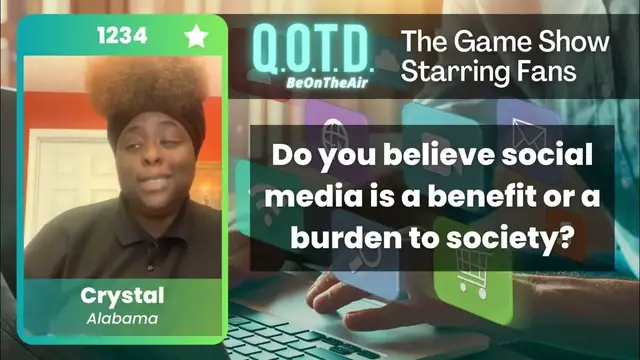 Video thumbnail for Our Favorite Answers: Crystal believes social media is good and bad!