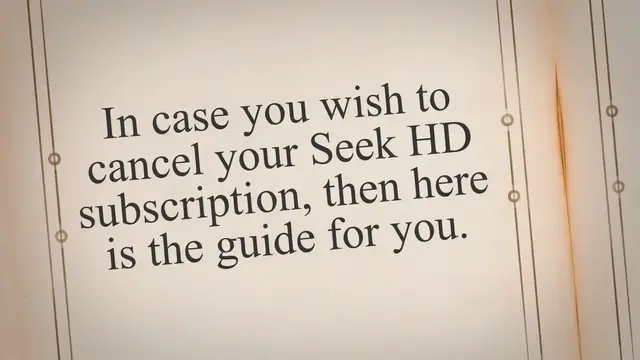 Video thumbnail for How To Cancel Seek HD Subscription?