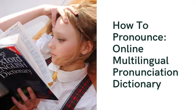 Video thumbnail for How To Pronounce Online Multilingual Pronunciation Dictionary