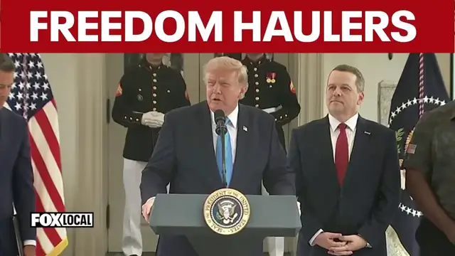 Video thumbnail for FULL: Pres. Trump announces Freedom Haulers initiative for veterans