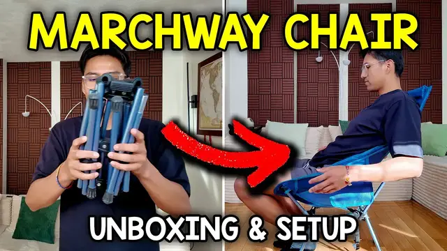 Video thumbnail for MARCHWAY Lightweight Folding High Back Camping Chair First Impressions