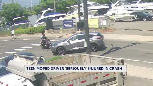 Video thumbnail for 'Police and ambulances were everywhere.' 16-year-old critically injured after moped collides with SUV