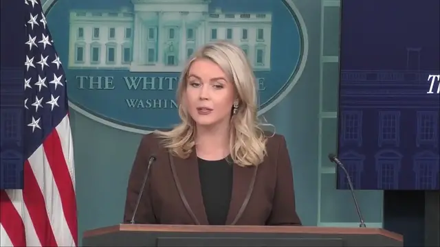 'Video thumbnail for WATCH: Bev Turner delivers first question to Karoline Leavitt in major White House press conference'