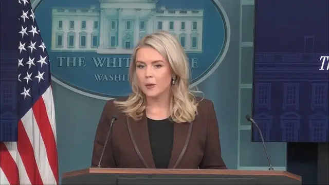 'Video thumbnail for WATCH: Bev Turner delivers first question to Karoline Leavitt in major White House press conference'